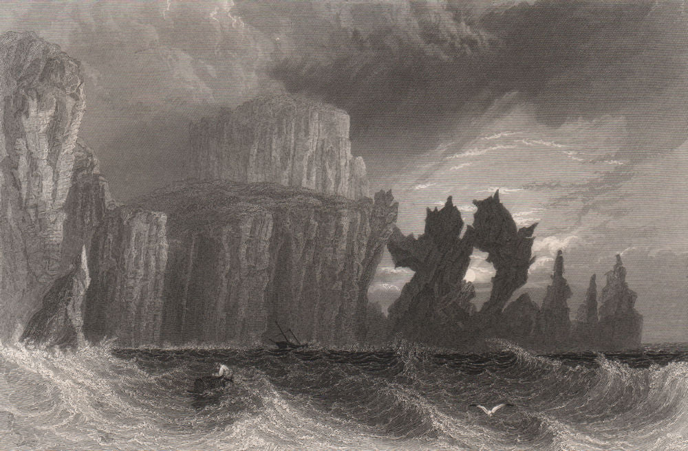 Cape Wrath. North Highlands. Scotland. BARTLETT 1838 old antique print picture